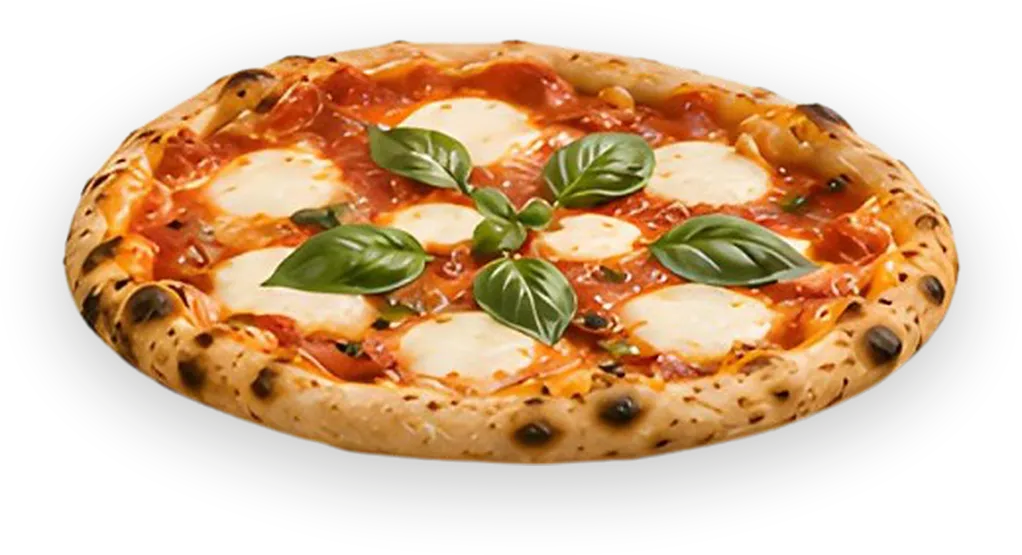 Margherita pizzoni with mozzarella and basil